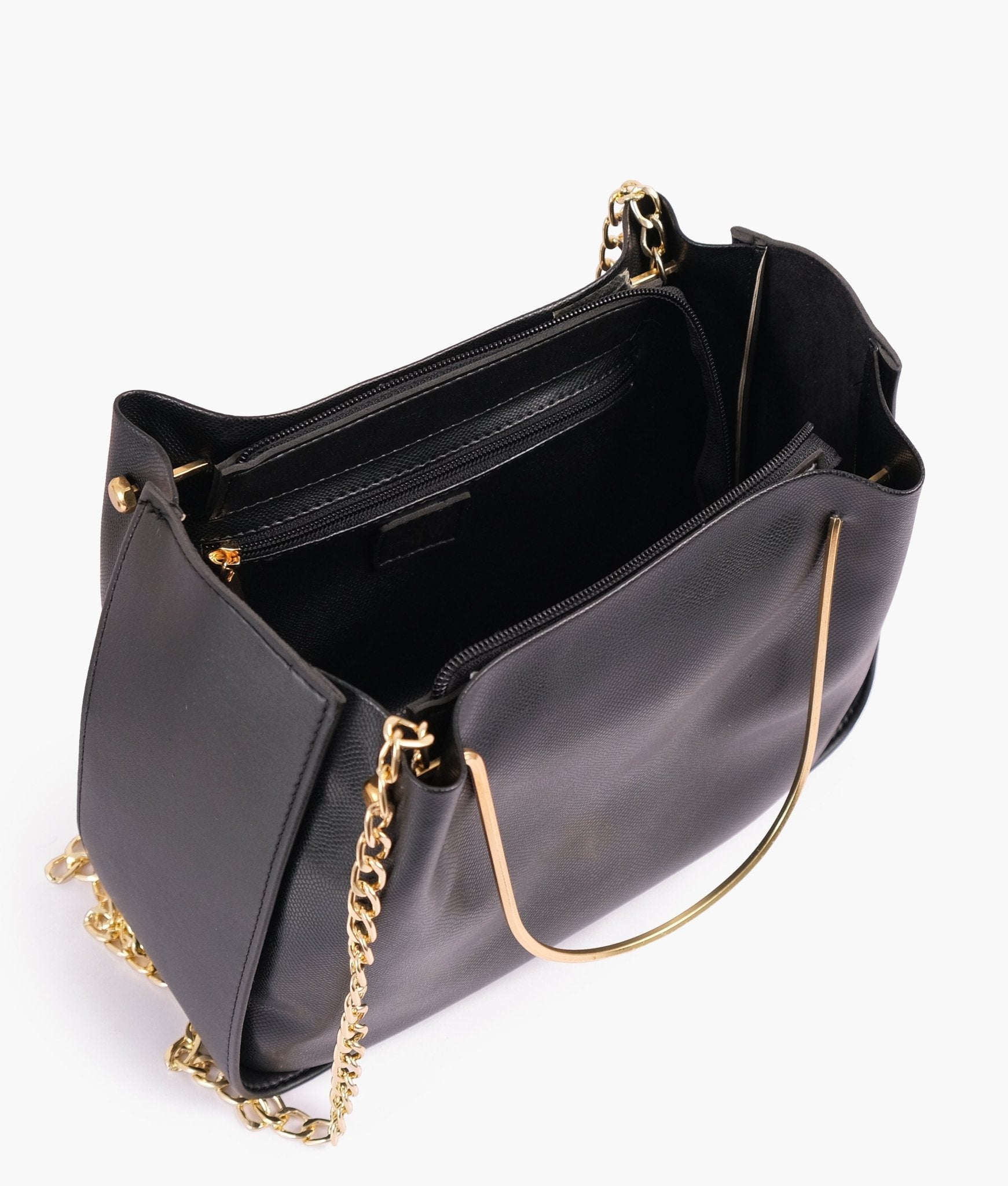 Czargarm Metallic Handle Shoulder Handbag - Czargarm.com